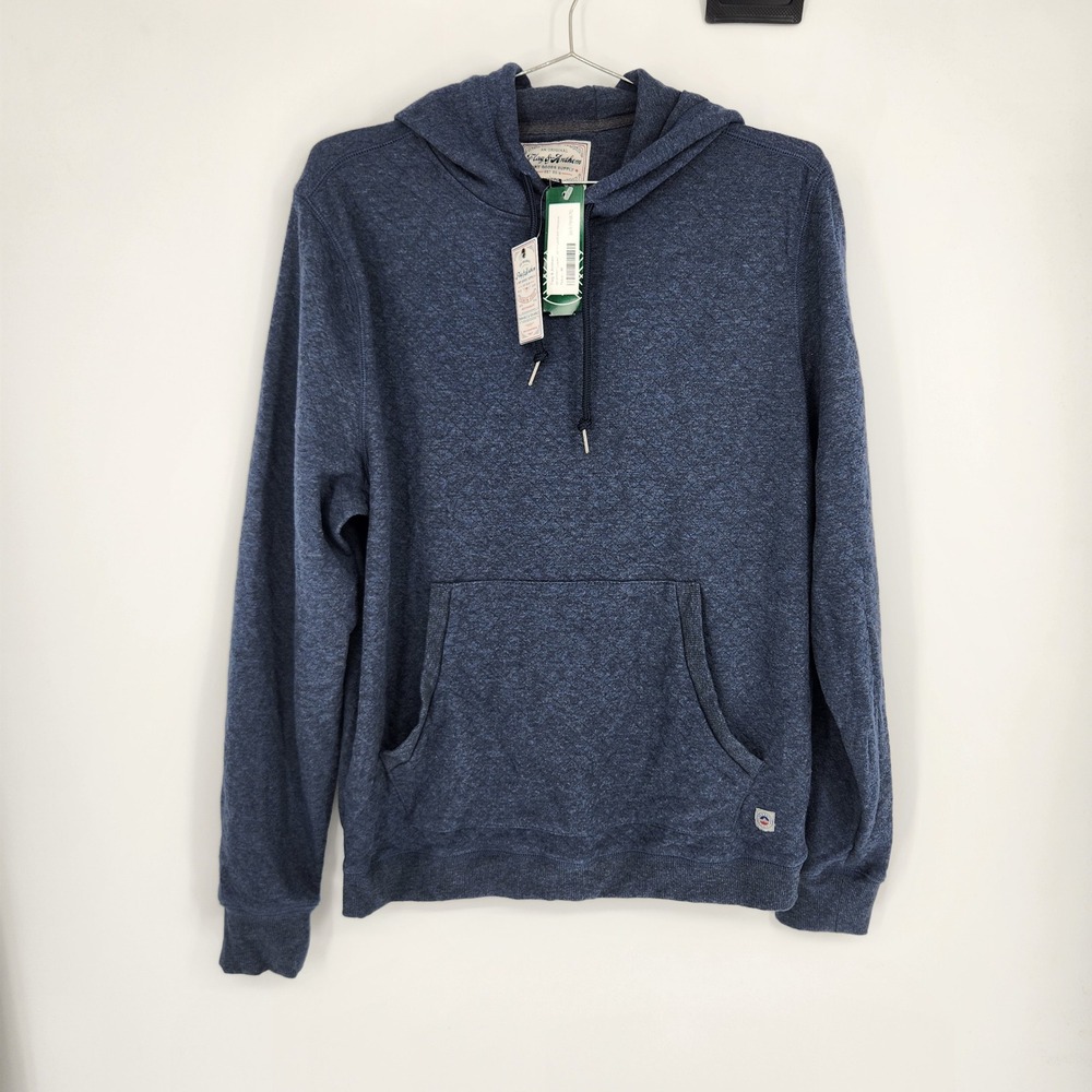 Flag & Anthem Branner Super Soft Quilted Hoodie Navy Blue Mens Medium NWT